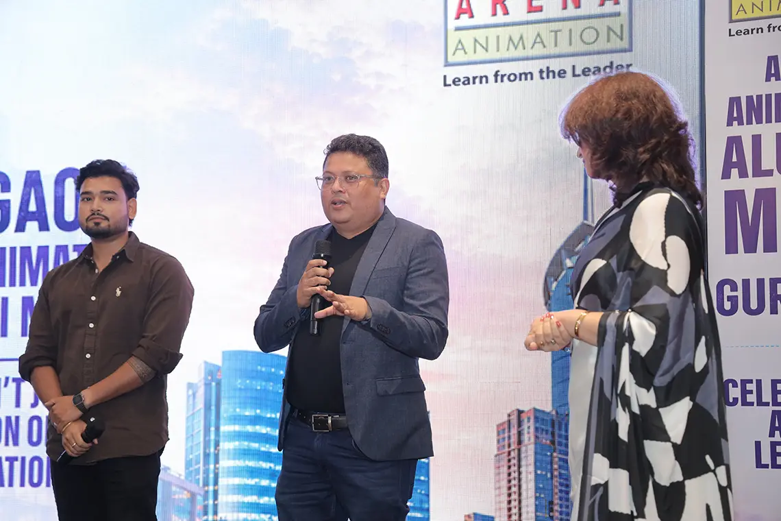 Arena Gurgaon alumni sharing memories at the event