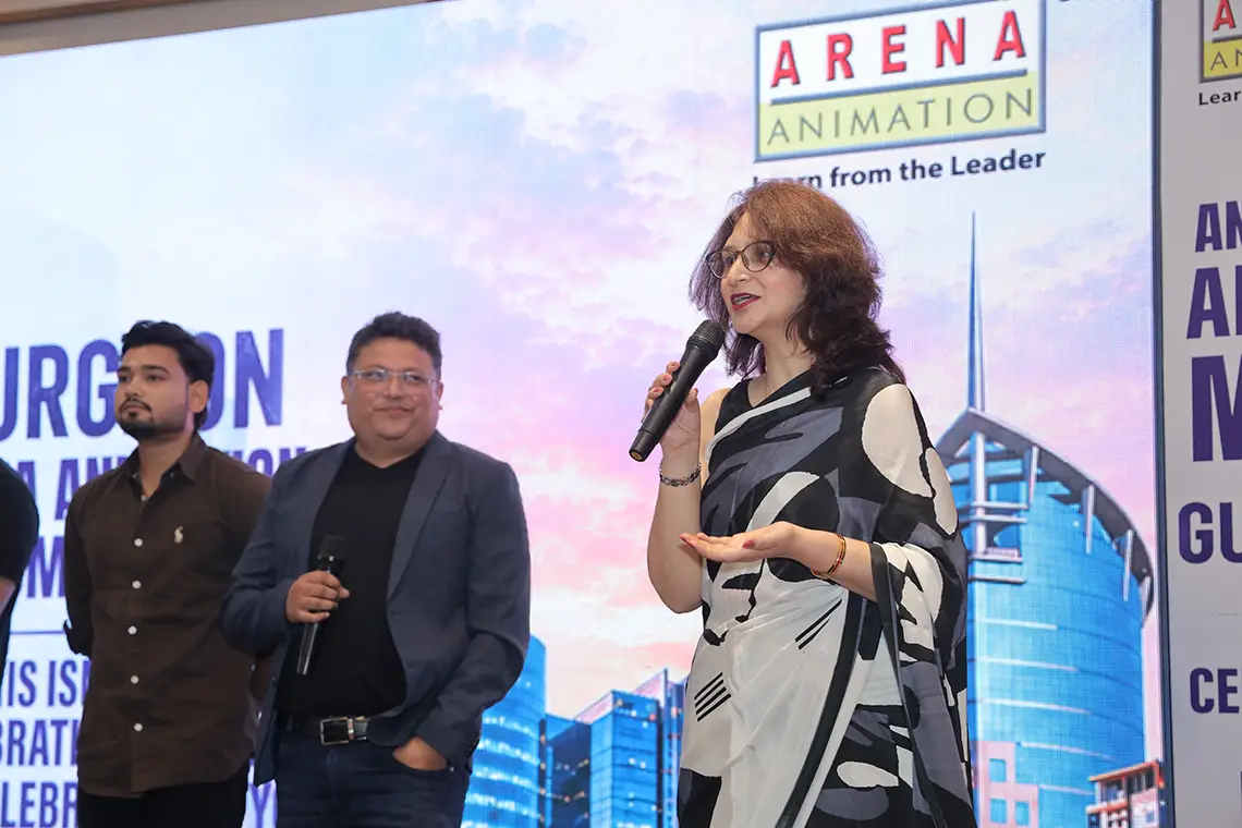 Arena Gurgaon alumni sharing memories at the event
